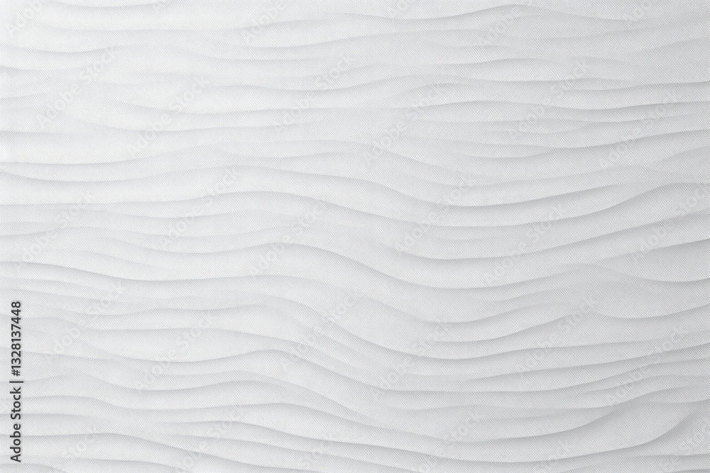 Poster a white wall with wavy embossed patterns, creating an elegant and minimalist background
