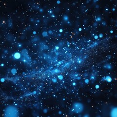 Obraz premium Celestial Blue Nebula: A Cosmic Dance of Light and Stardust
