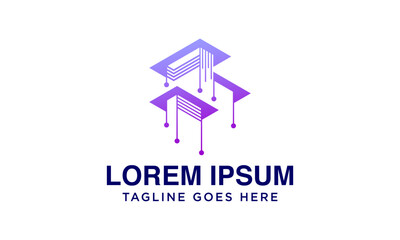 creative premium logo negative space building