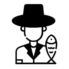 fisherman icon design	dualtone