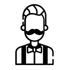 barber icon design dualtone	