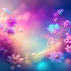 Obraz premium Abstract background with Spring theme in digital art style, part 39