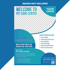 Blue Green Petshop Care Flyer