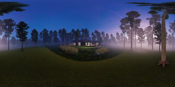 360 HDRI enviroment 3D illustration.