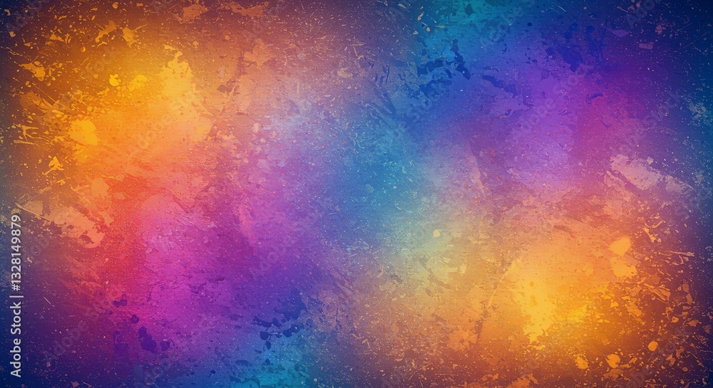 Poster a colorful background with a splash of yellow and orange