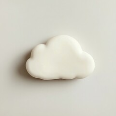 Fototapeta premium White cloud pear cloud-shaped minimalist.