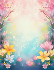 Obraz premium Abstract background with Spring theme in digital art style, part 14