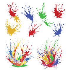 Colorful splashing water drop vector file