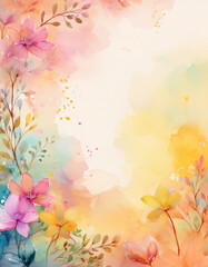 Abstract background with Spring theme in water color style, part 77