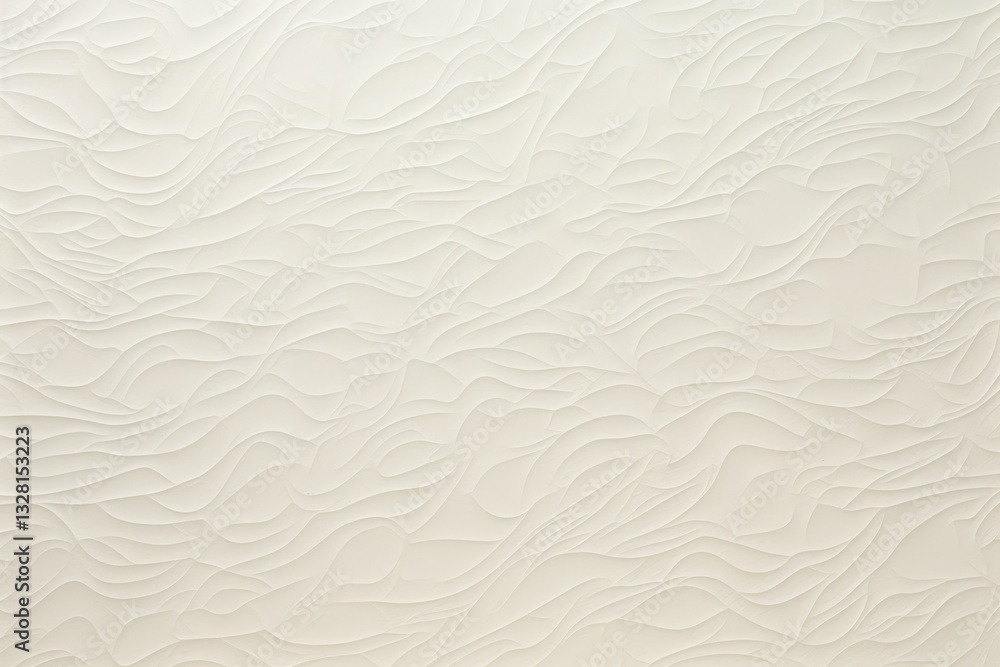 Aufkleber beige wall with wavy embossed patterns, creating an elegant and minimalist background