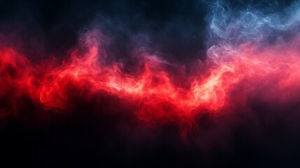 Fototapeta premium Abstract Red Forest Silhouette Against Dark Background, red and black wallpaper design