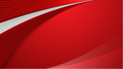 digital abstract red and white geometric background with wave shapes in a modern vector illustration