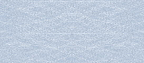 Obraz premium Skating rink vector illustration background. Winter blue background. Abstract scratched background with lines. Textured ice background