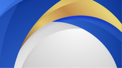 fresh and minimal blue gold and blue curve abstract geometric background using clean vector illustration, perfect for banner, presentation background, and wallpaper