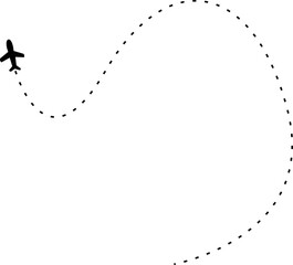 Airplane Dotted Line Wave Element