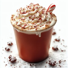 Snowman enjoying winter holiday with scarf and hat in snowy background
