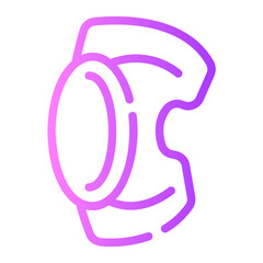 knee pads Line Gradient Icon