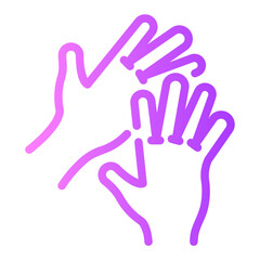 medical gloves Line Gradient Icon