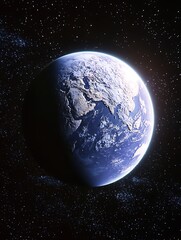 Fototapeta premium Stunning Globe View of Earth from Space with Starry Background
