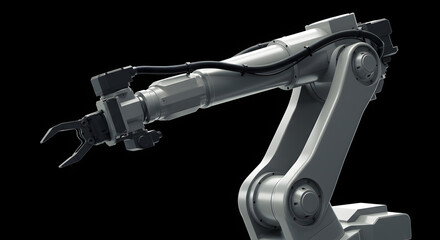 Robot Arm, Industrial Automation, AI Technology, Generative AI image.