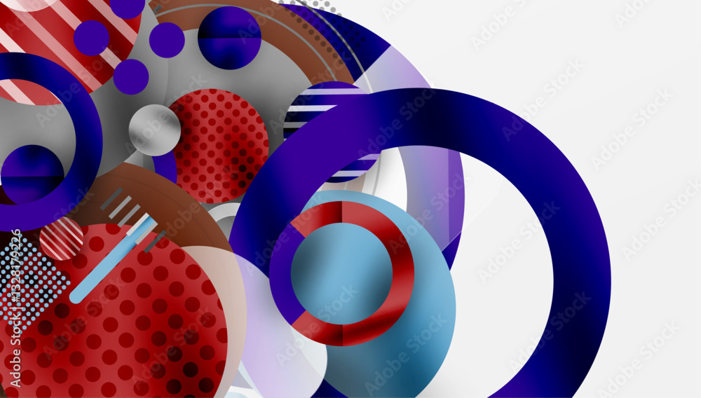 Aufkleber Abstract background - layered geometric shapes with smooth gradients and transparency