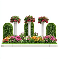 Fototapeta premium Flower garden colorful nature.