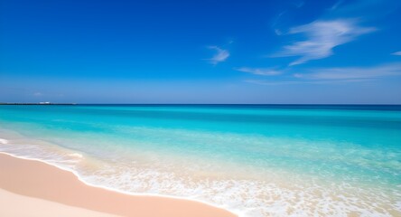 Obraz premium Pristine White Sand and Turquoise Ocean.