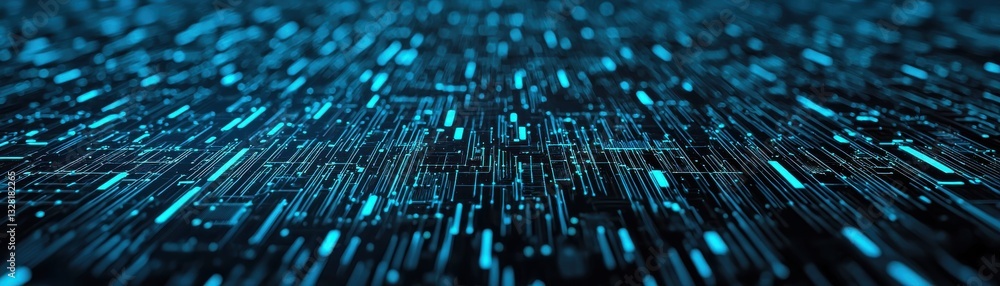 Poster dynamic data stream visualization digital environment abstract content technology concept futuristic