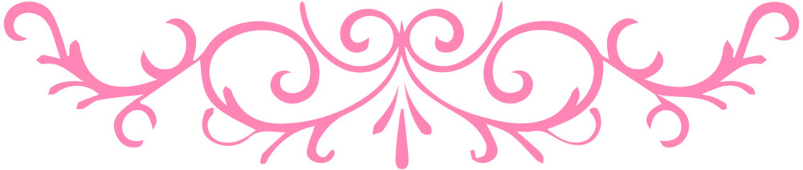 Fancy Divider Pattern Line with Curves and Swirls