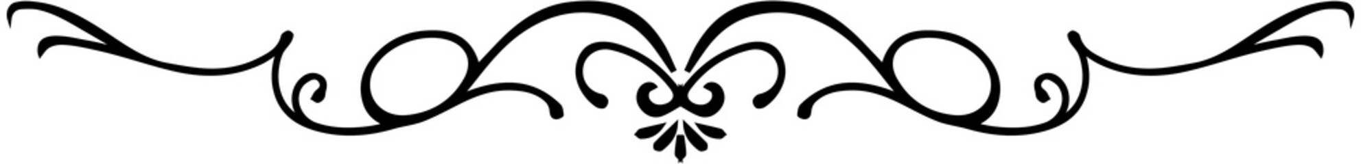 Decorative Swirl Curves Border