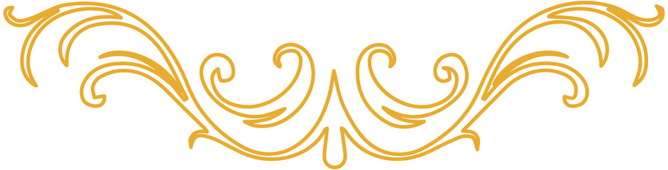 Yellow Border Baroque Geometry Chapter Divider