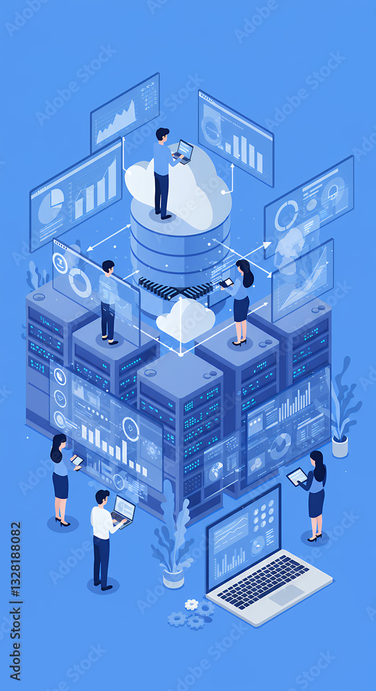 Poster cloud computing data analysis: business analytics, server infrastructure, networking & cyber securit
