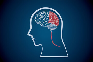Obraz premium Metaphor bipolar disorder mind mental. Concept mood disorder. Mental health and intelligence concept