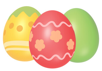 Colorful Easter Eggs Illustration