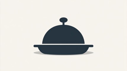 Obraz premium Restaurant cloche, food cover, service, dish, white background, menu design