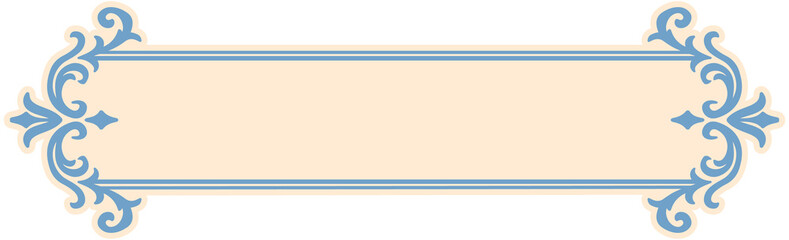 Carved decorative title box