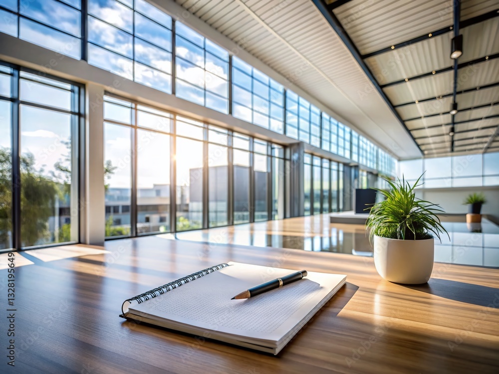 Poster modern minimalist architecture to do list background - productivity workspace