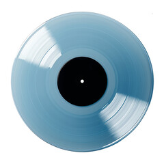 Light blue vinyl record with black center label