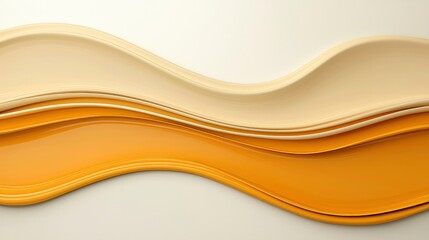 Obraz premium Abstract wavy background with yellow and beige colors.