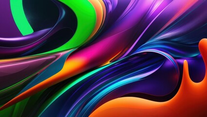 Fototapeta premium Vibrant Abstract Liquid Forms Design