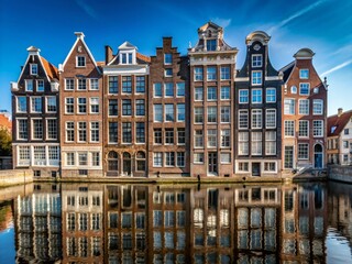 Fototapeta premium Modern & Traditional Dutch Architecture: Canal Houses & Contemporary Designs
