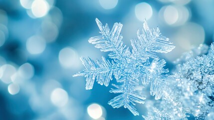 Snow covered ground with fresh snow layer in winter landscape of nature