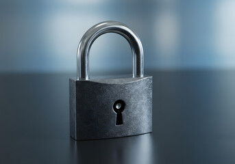 Naklejka premium Locked Padlock, Security Concept, Privacy Protection, Generative AI image.