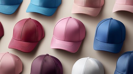 Snapback cap mockup displayed structured brim and flat lay format