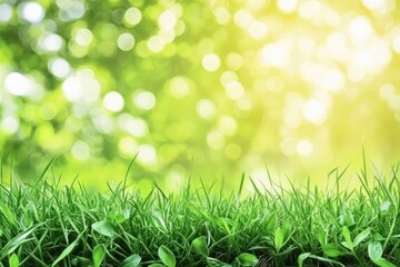 Obraz premium Spring background grass outdoors nature.