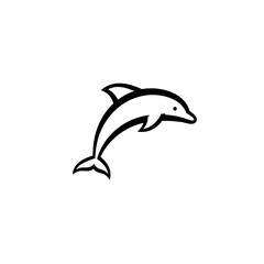 Obraz premium Bold Jumping Dolphin Icon