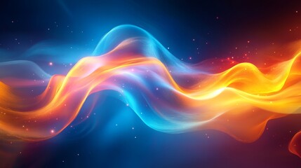 Neon Light Abstract Background Futuristic Blue and Orange 
