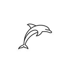 Obraz premium Dolphin Outline Drawing