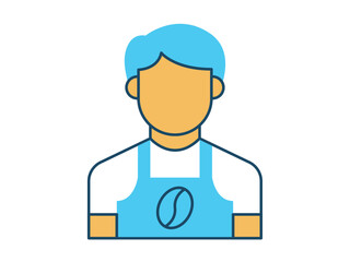 Barista icon. Profession vector icon concept. Simple vector line icon.