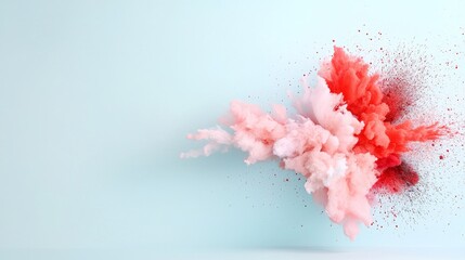 Explosive color burst abstract art background digital artwork creative studio close-up view